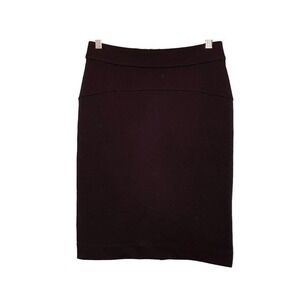 Michael Kors Mini Skirt Black Stretch Knit Pencil Back Slit Classic 2